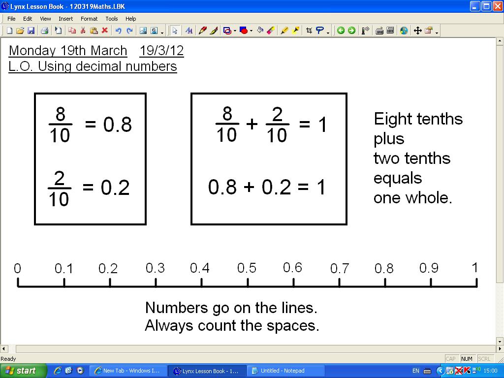 Mr Howe's Class Maths using decimals