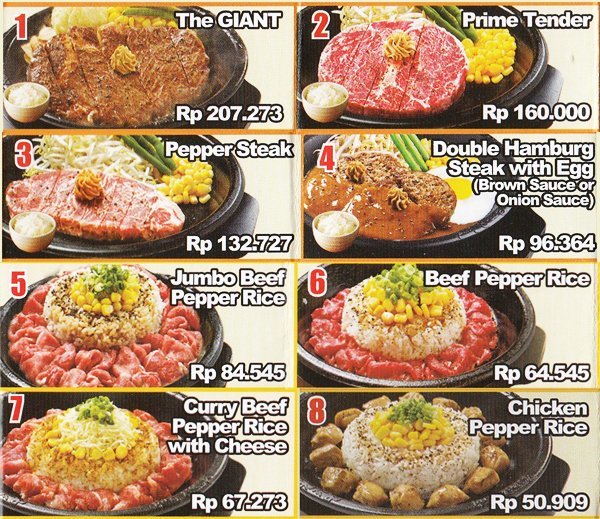 Menu Dan Harga Pepper Lunch