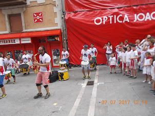 Public entertainment at San Fermin festival in Pamplona.