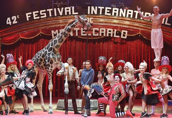 Princess Stephanie of Monaco attended the opening of 42nd International Circus Festival In Monte-Carlo. Princess is the patron of Circus Festival