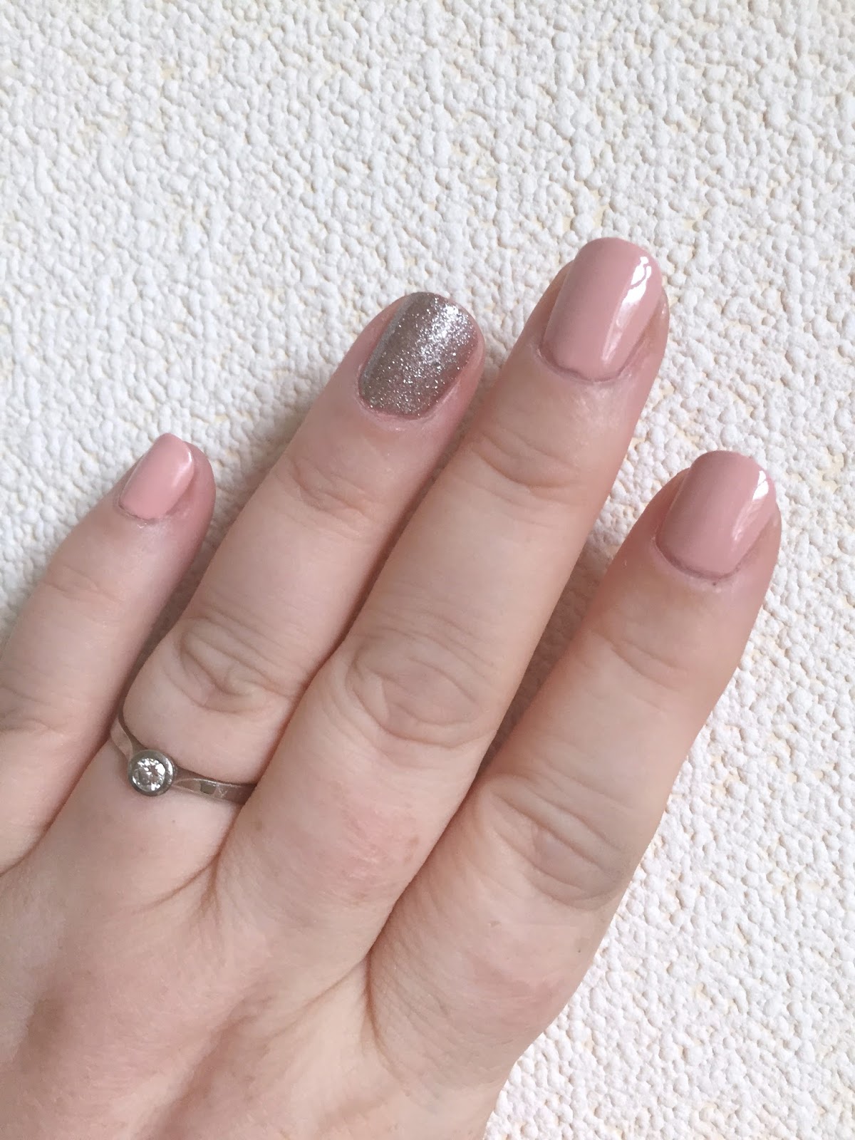 NOTD - Rose Gold Sparkly Nails - Mammaful Zo: Beauty, Fashion, Lifestyle