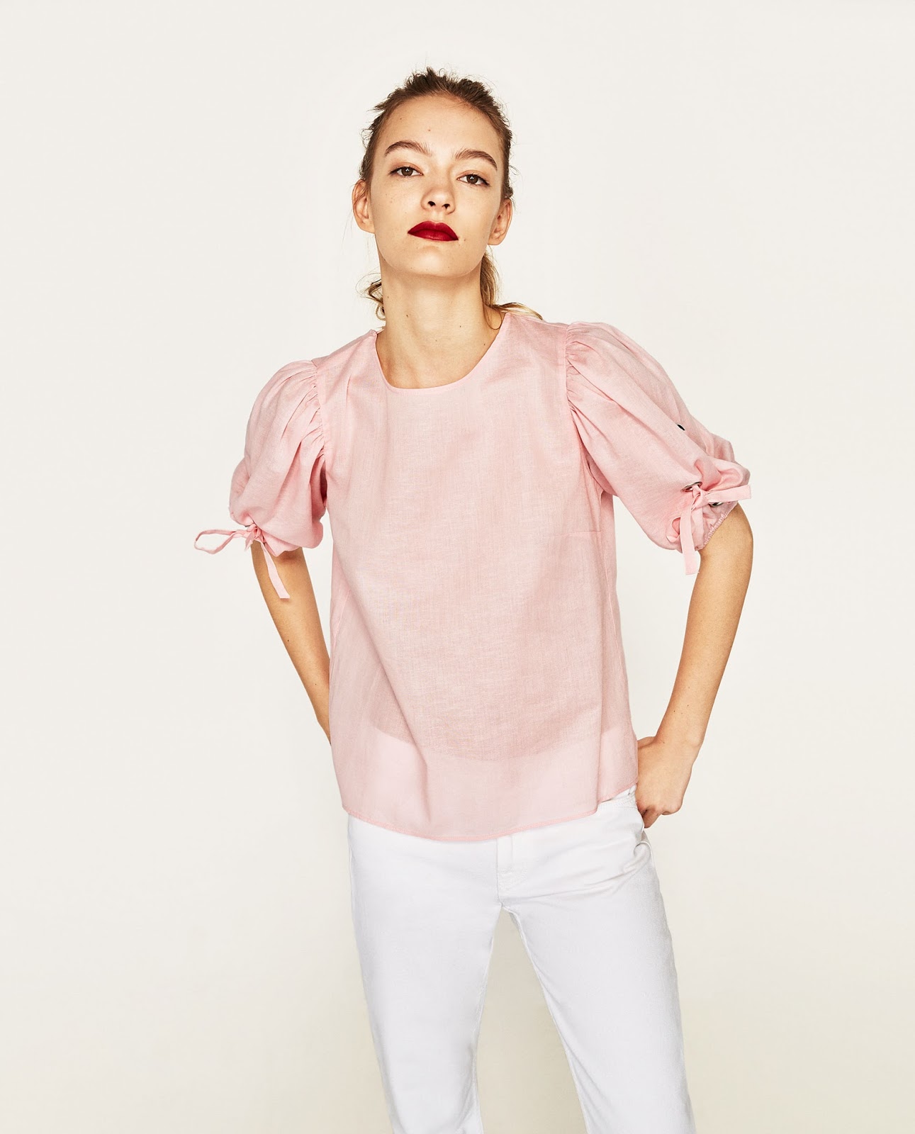 Floral Cropped Blouse Zara RLDM