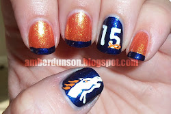 broncos nail denver nails manicure number football