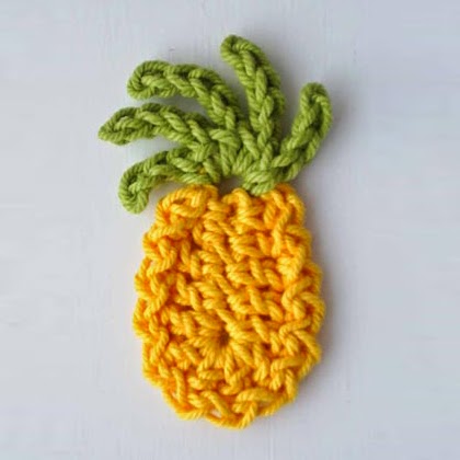 Pineapple Fridge Magnet Crochet Pattern