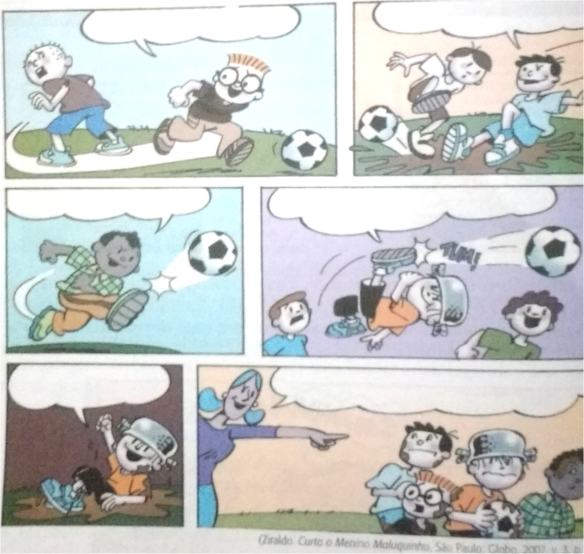 Por falar em Língua Portuguesa...: PRODUÇÃO DE TEXTO-HQ-MENINO MALUQUINHO
