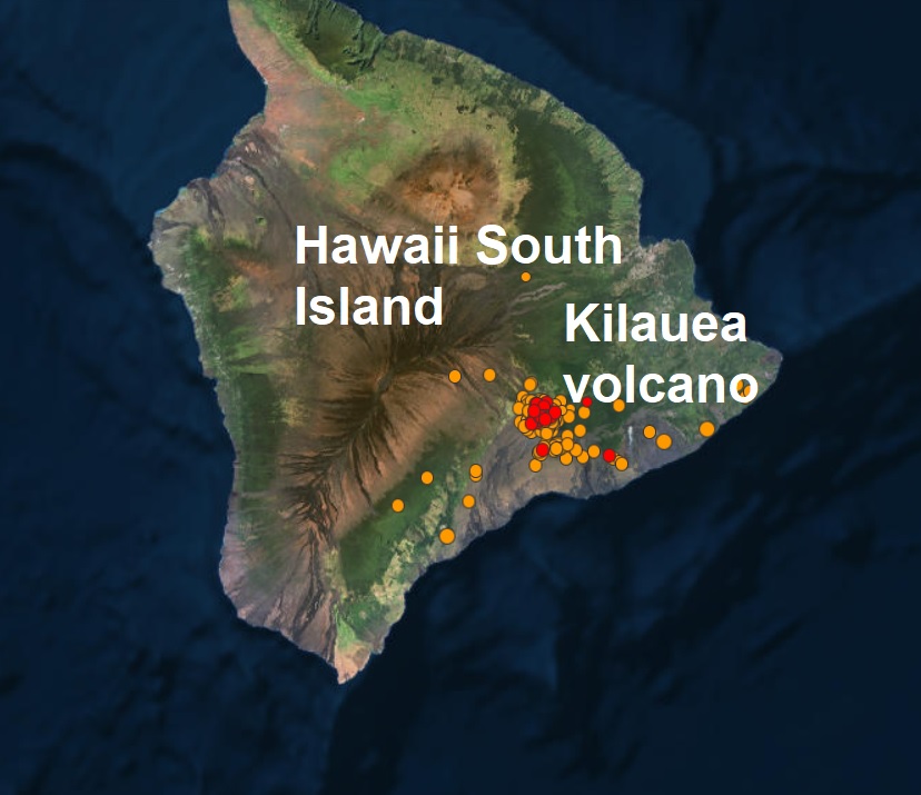 After-shock warning for Hawaii residents after a resurgence of nearly 400 quakes in a 24 hour period around volatile Kilauea volcano Naamloos
