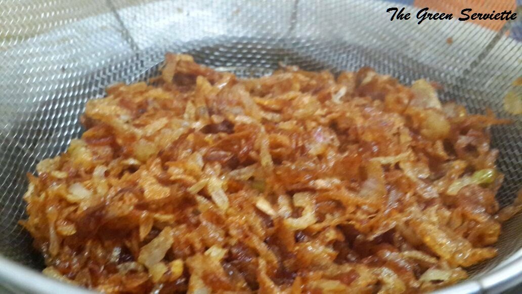 The Green Serviette Barista/Birista The deep fried onion topping!