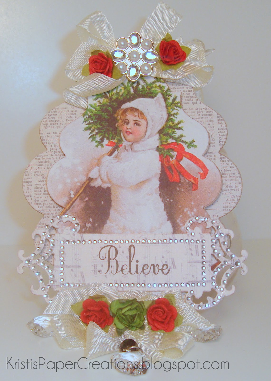 Kristi's Paper Creations: Believe Christmas Ornament