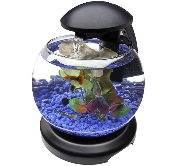 Aquarium Bulat Mini dengan Air Terjun - Aquarium Mini Aquarium Bulat Mini dengan Air Terjun - Aquarium Mini