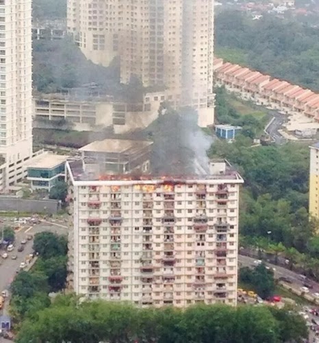 Flat PKNS, Jalan Kerinchi Hangus, Flat PKNS, Jalan Kerinchi terbakar, flat pkns terbakar