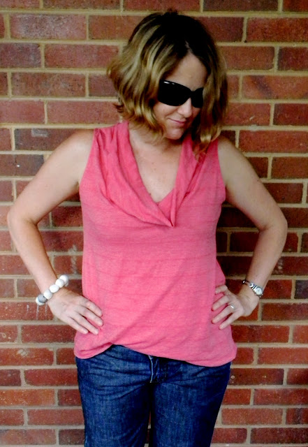 Sew&Craft-Raindrops & Bellyflops: Cowl-neck Knit Top