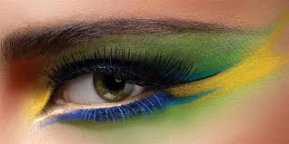 Hot Yellow Green Eye Makeup