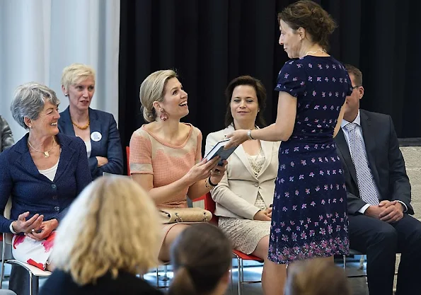 Queen Maxima of The Netherlands as Honorary President of the Platform Ambassadors Music Education made a working visit to the Fontys High School Child and Education in Den Bosch