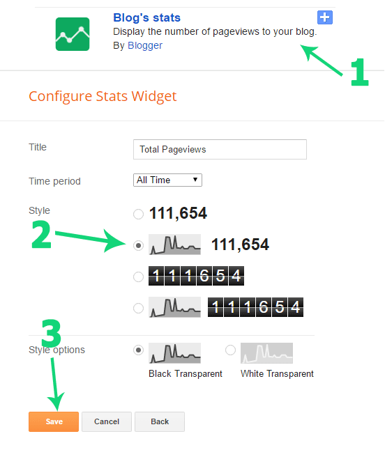 Install Custom Stats Widget for Blogger
