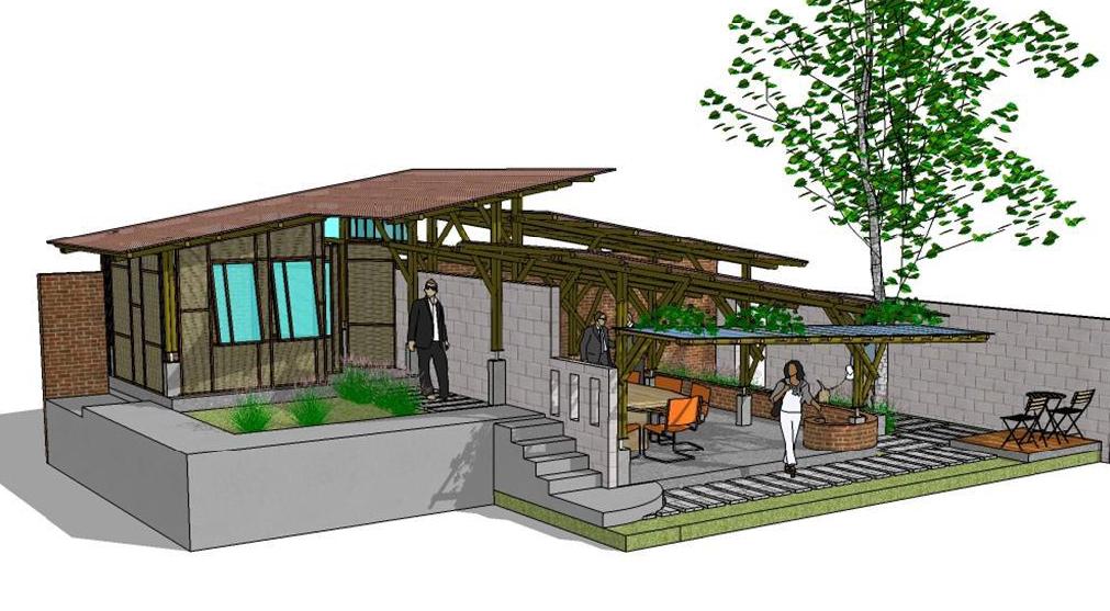 TEKNIK GAMBAR BANGUNAN: Design Rumah bambu tahan gempa