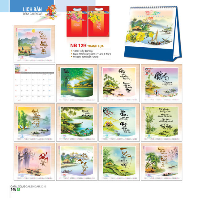 in lịch để bàn in lịch để bàn