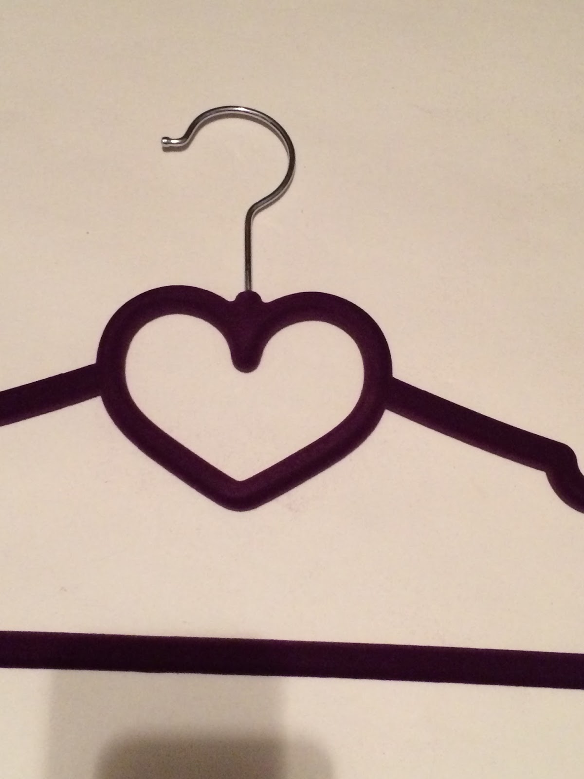 Always Blabbing BriaUSA Heart Shaped Velvet Coat Hangers Purple