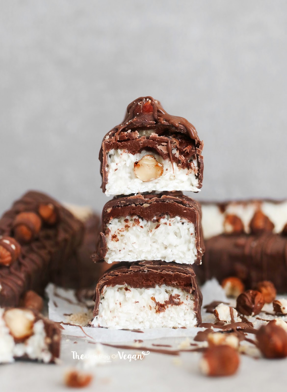 Easy 'Nutella' bounty bars recipe The Little Blog Of Vegan