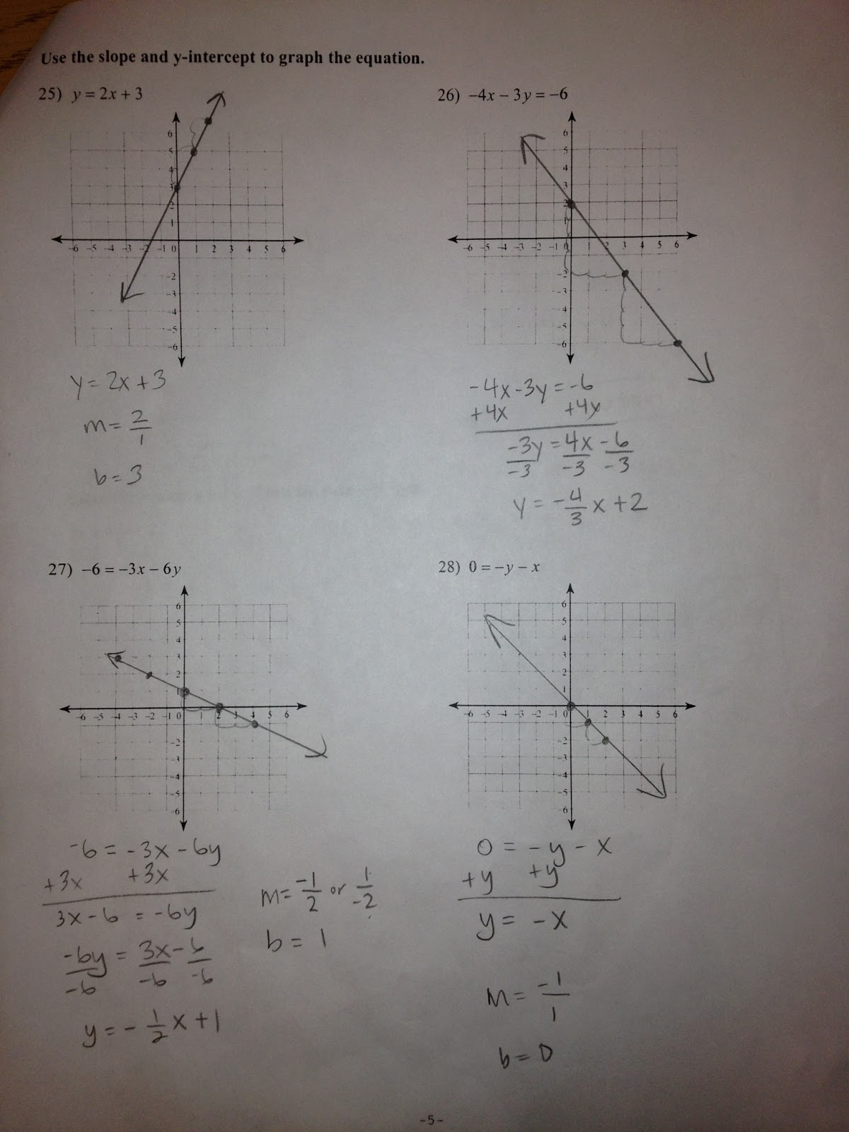 Math with Gunderson : Pre-Algebra: Practice Test Answers