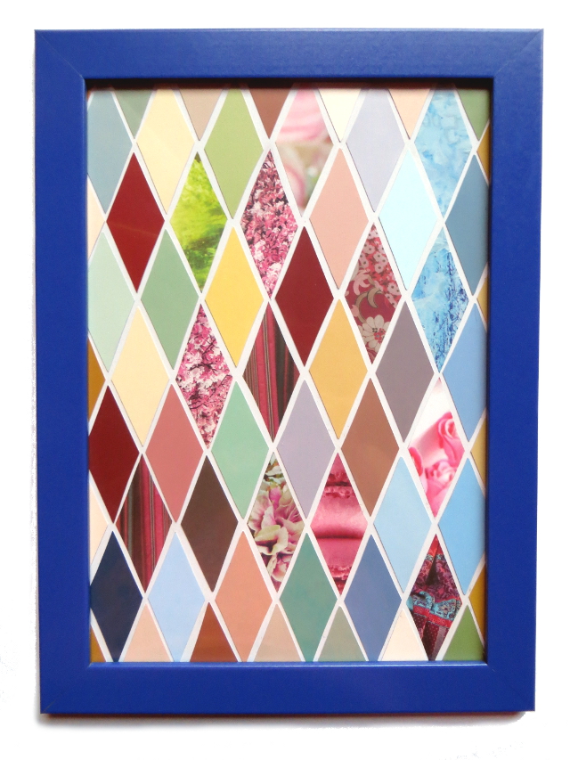 Paint Chip Collage Wall Art DIY