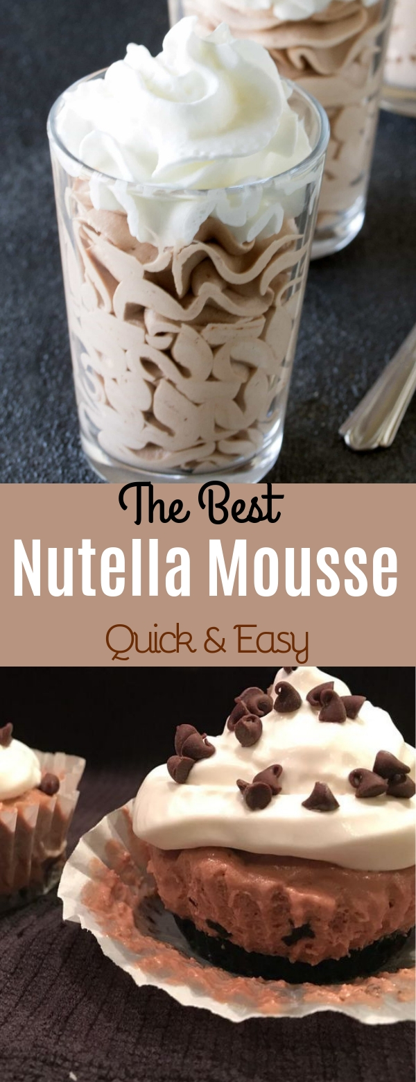The Best Nutella Mousse (Quick & Easy) #dessert #nutellarecipes #nutella The Best Nutella Mousse (Quick & Easy)