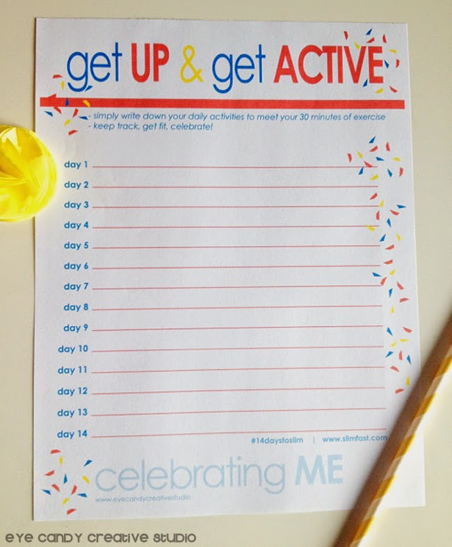 get up & get active tracker, free download, exercise tracker, confetti