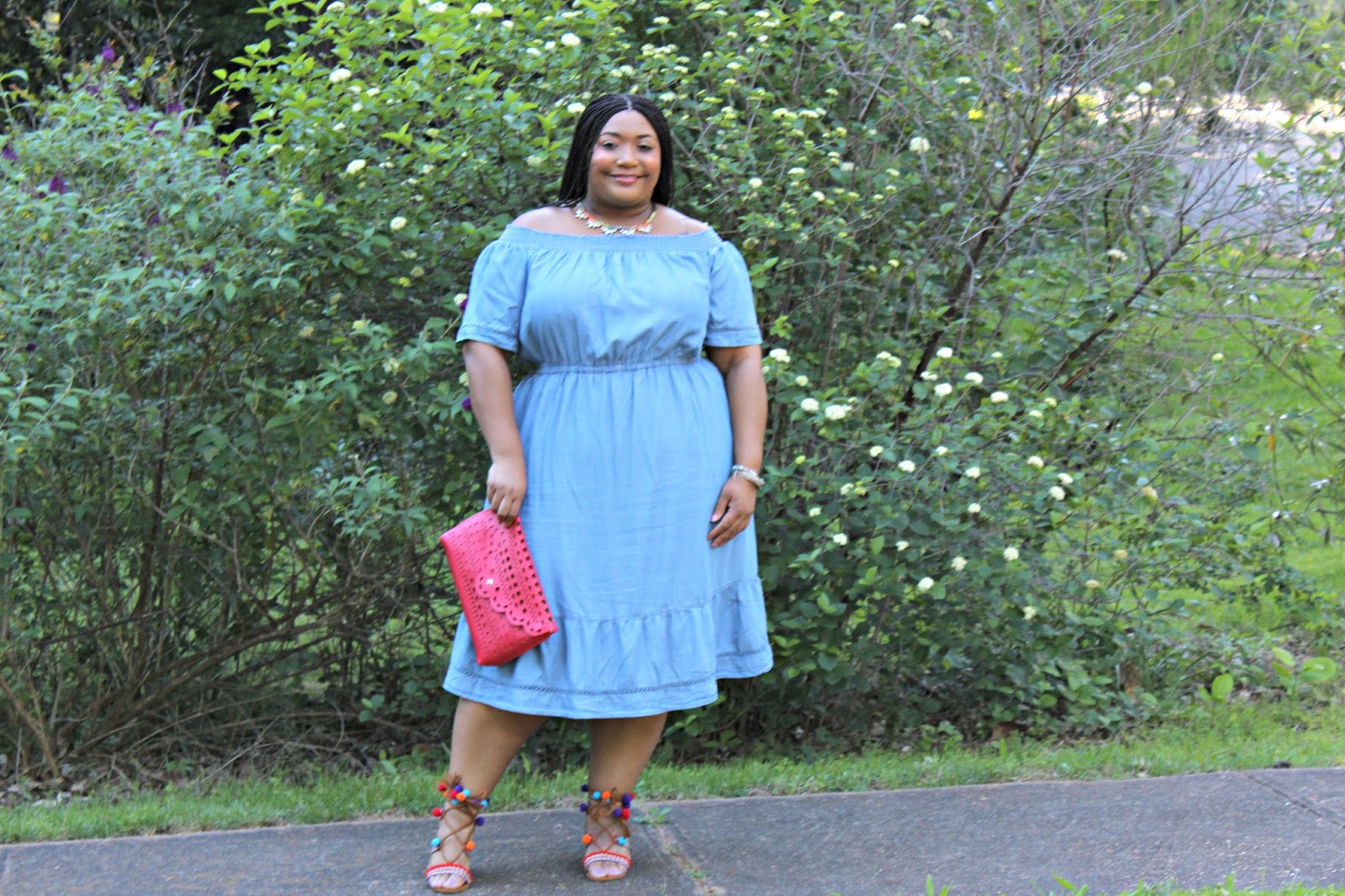 Curvaceously Bee For The Love of Blue The Denim Dress