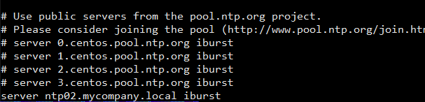 Figure (2.10) Comment and Insert Local NTP Server