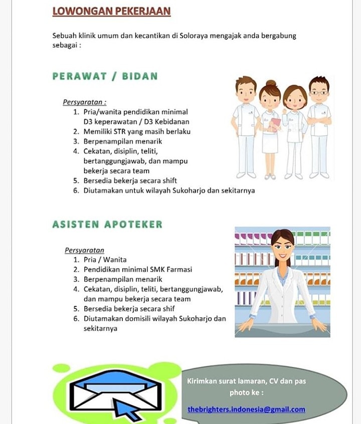 Lowongan Kerja Perawat Bidan Asisten Apoteker Di Sukoharjo Bursa Lowongan Kerja