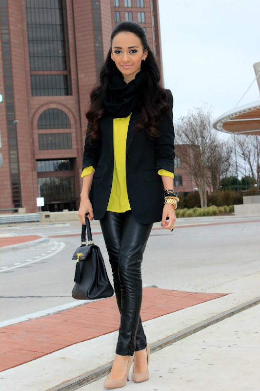add some color to your outfit. neon yellow