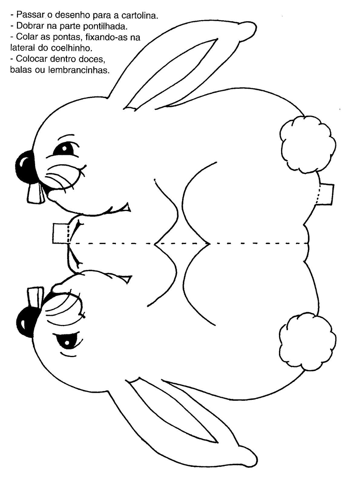 100 moldes de coelhos para colorir ou imprimir e fazer atividades de ...
