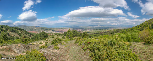 Bitola city Panorama - view from Neolica Hiking Trail