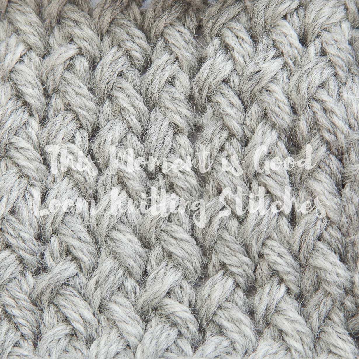 The Knit Stitches on The Loom Loom Knitting by This Moment is Good!