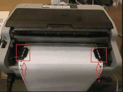 cara memasang kertas di printer dot matrix lx 310