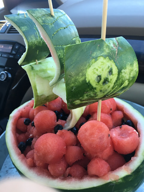 watermelon pirate ship, Talk like a pirate day party, pirate party, Halloween pirate party