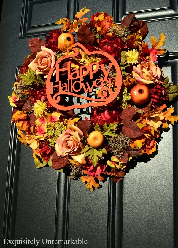 Floral Halloween Wreath