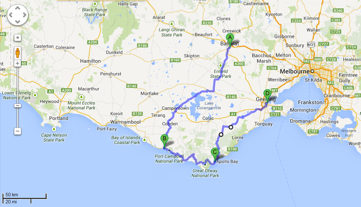 Marendy Blog Ballarat to Geelong (via Port Campbell and Apollo Bay)