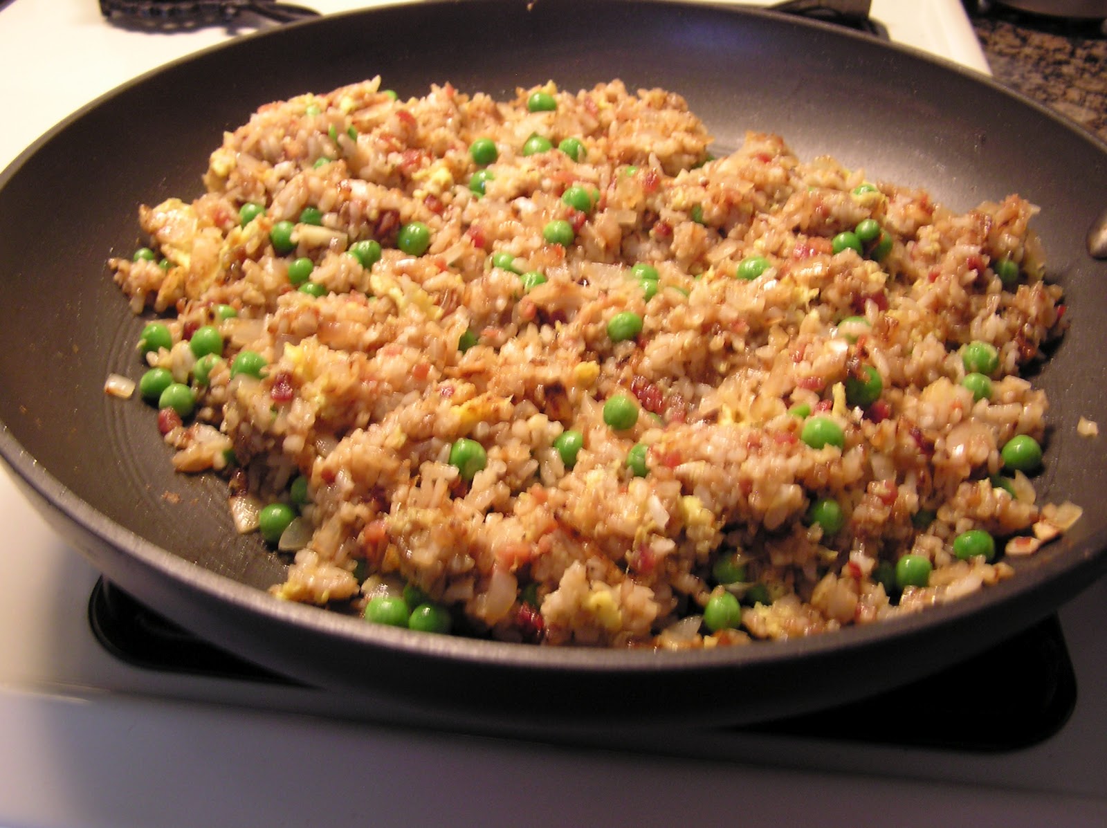 Chumkie's Kitchen Quick & Easy Fried Rice With Bacon And Peas