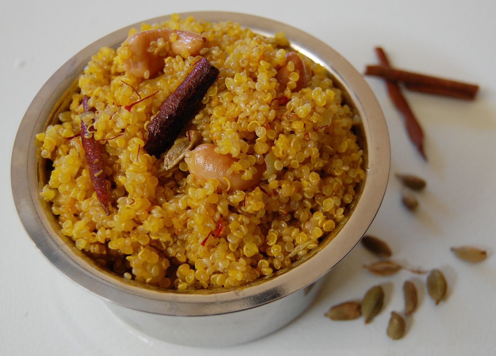 Indian Saffron Cashew Quinoa Valentine's Day Dinner for 6, Part IV