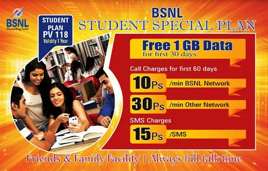 Student Special plan PV 118 with one year validity