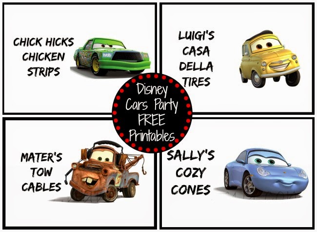 Free Printable Cars Food Labels Free Printable Cars Food Labels