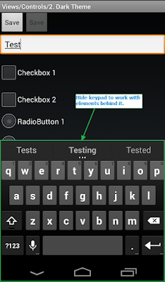 appium hide keyboard of android