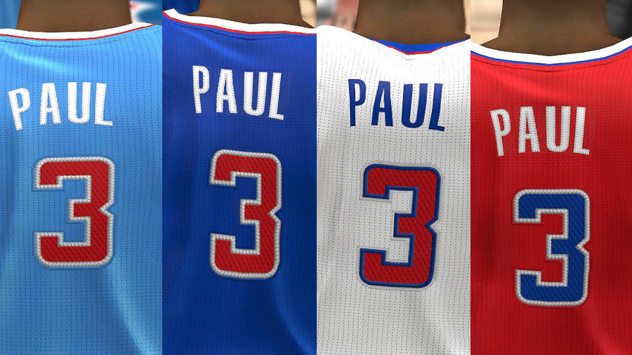 NBA 2K14 L.A. Clippers Jersey Pack V2 