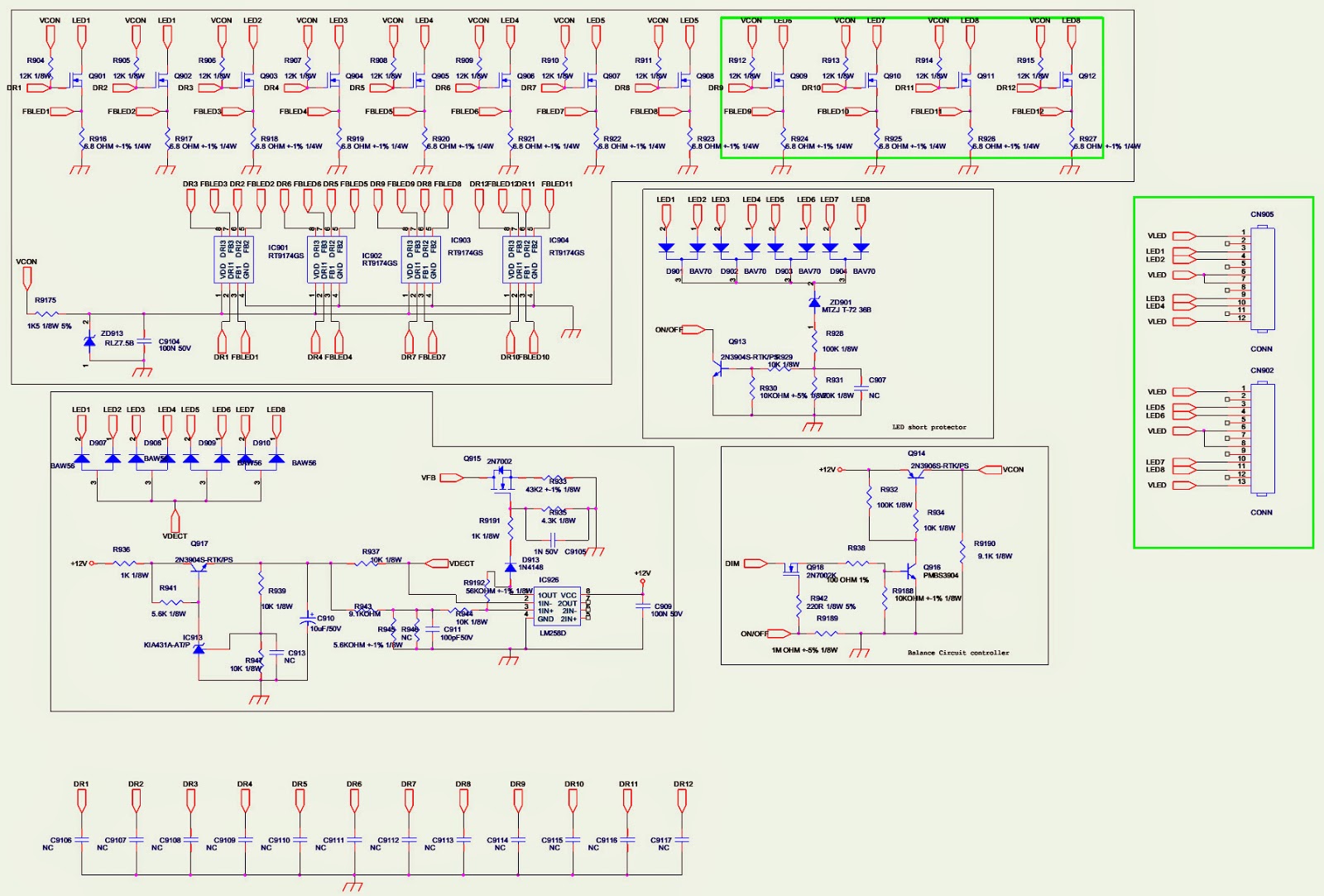 Electro help: AOC LE42H057D - LE46H057D LED LCD TV - CIRCUIT DIAGRAM