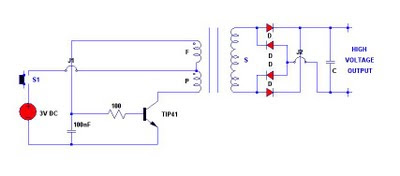 3V electronic stun gun circuit - Electronic Circuit