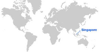 Gambar Peta letak Singapura