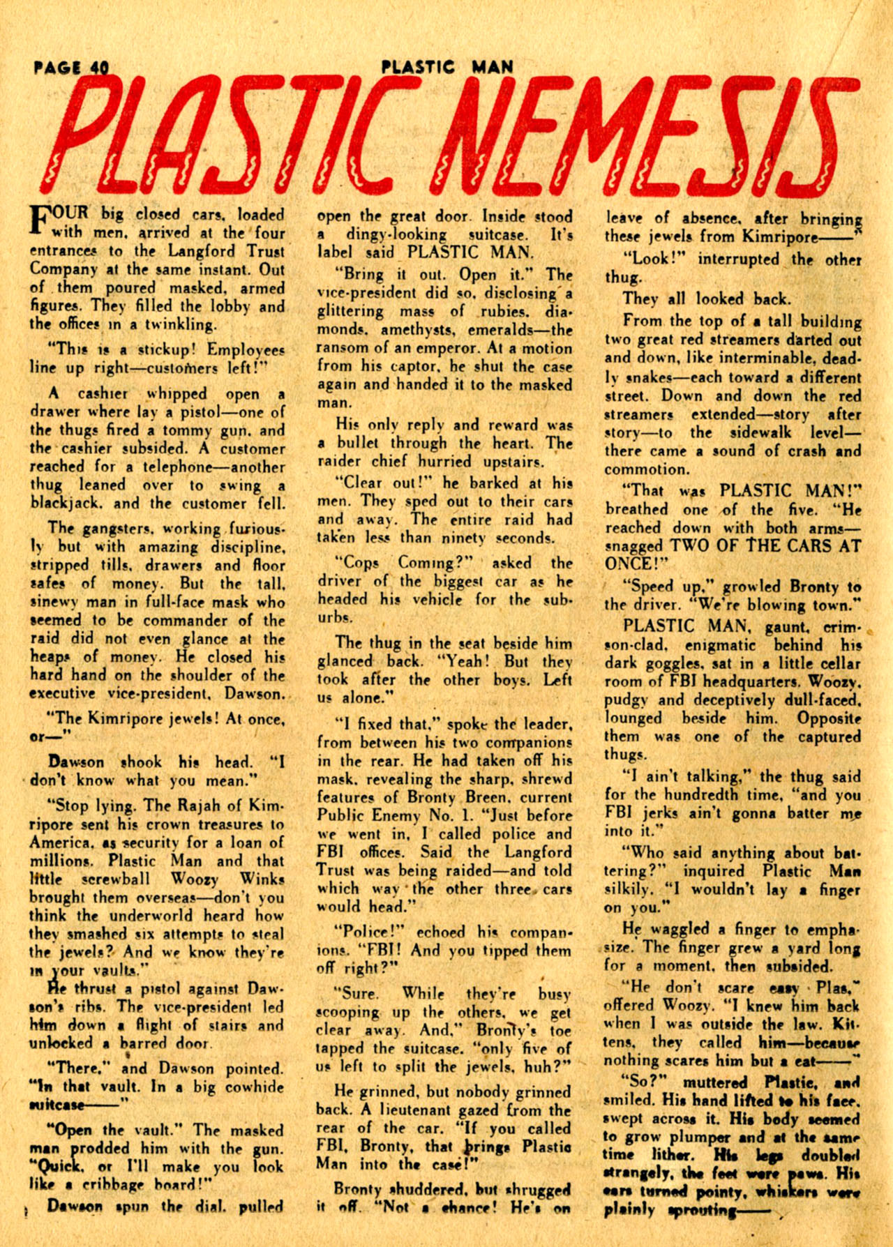 Read online Plastic Man (1943) comic -  Issue #1 - 42