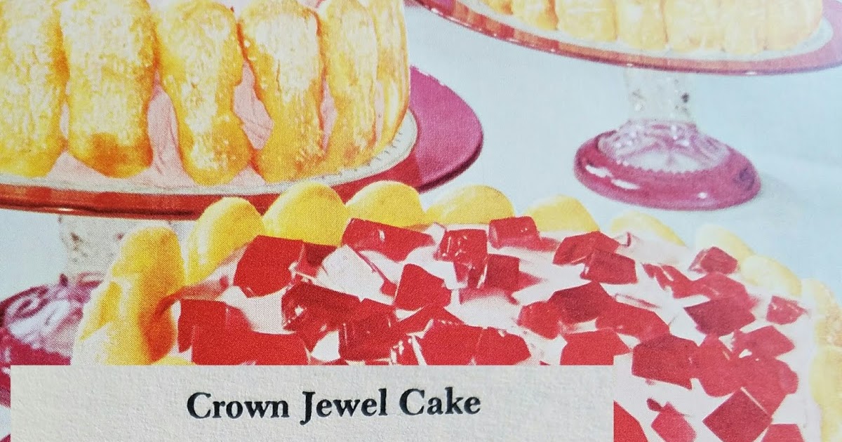 Crown Jewel Cake, Vintage No Bake dessert Recipe