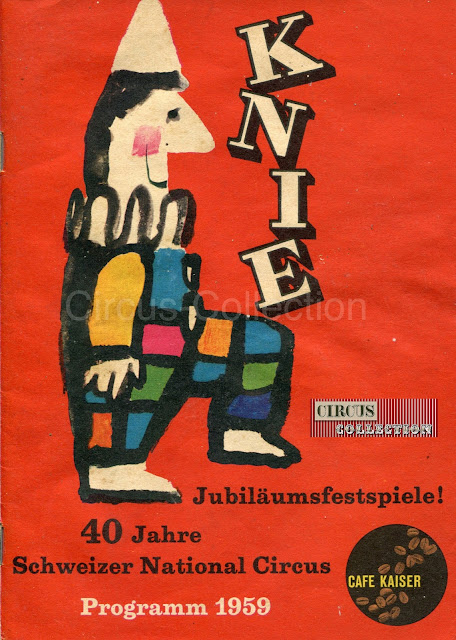 jubiläumsfestspiele 40 Jahre Schweizer national Circus Programm 1959