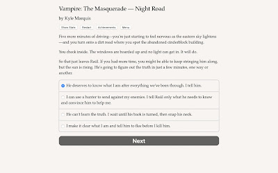 Vampire The Masquerade Night Road Game Screenshot 2